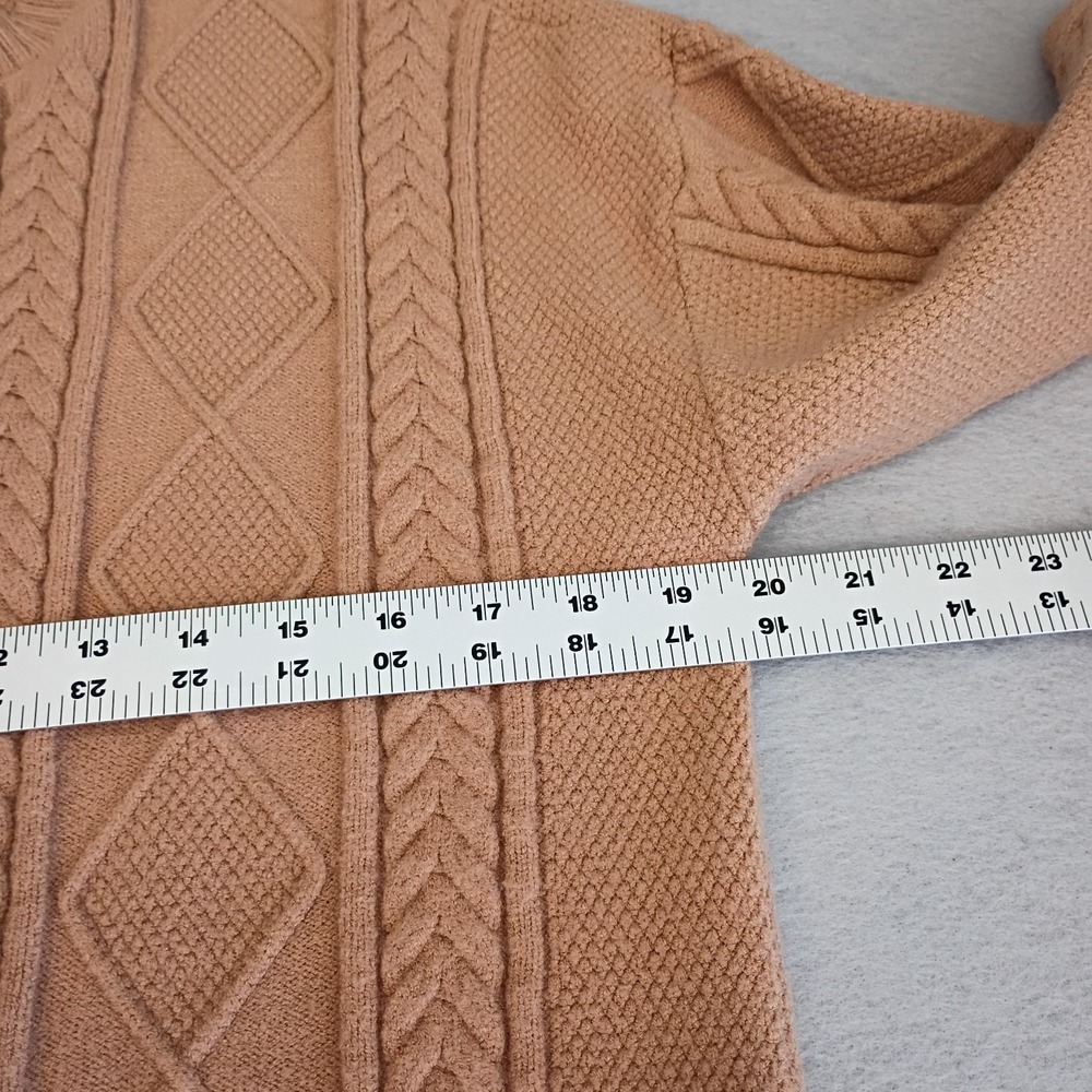 Philosophy Republic Women's XL? Brown‎ Sweater Cable Knit Long Sleeve Crew Neck - Picture 5 of 11